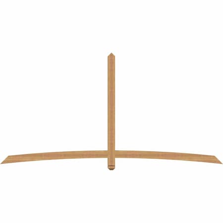 Ekena Millwork Bellingham Timber Gable Bracket, Western Red Cedar, 108"W x 54"H x 3 1/2"D x 3 1/2"F, 12/12 Pitch GBW108X54X0404BEL00SWR